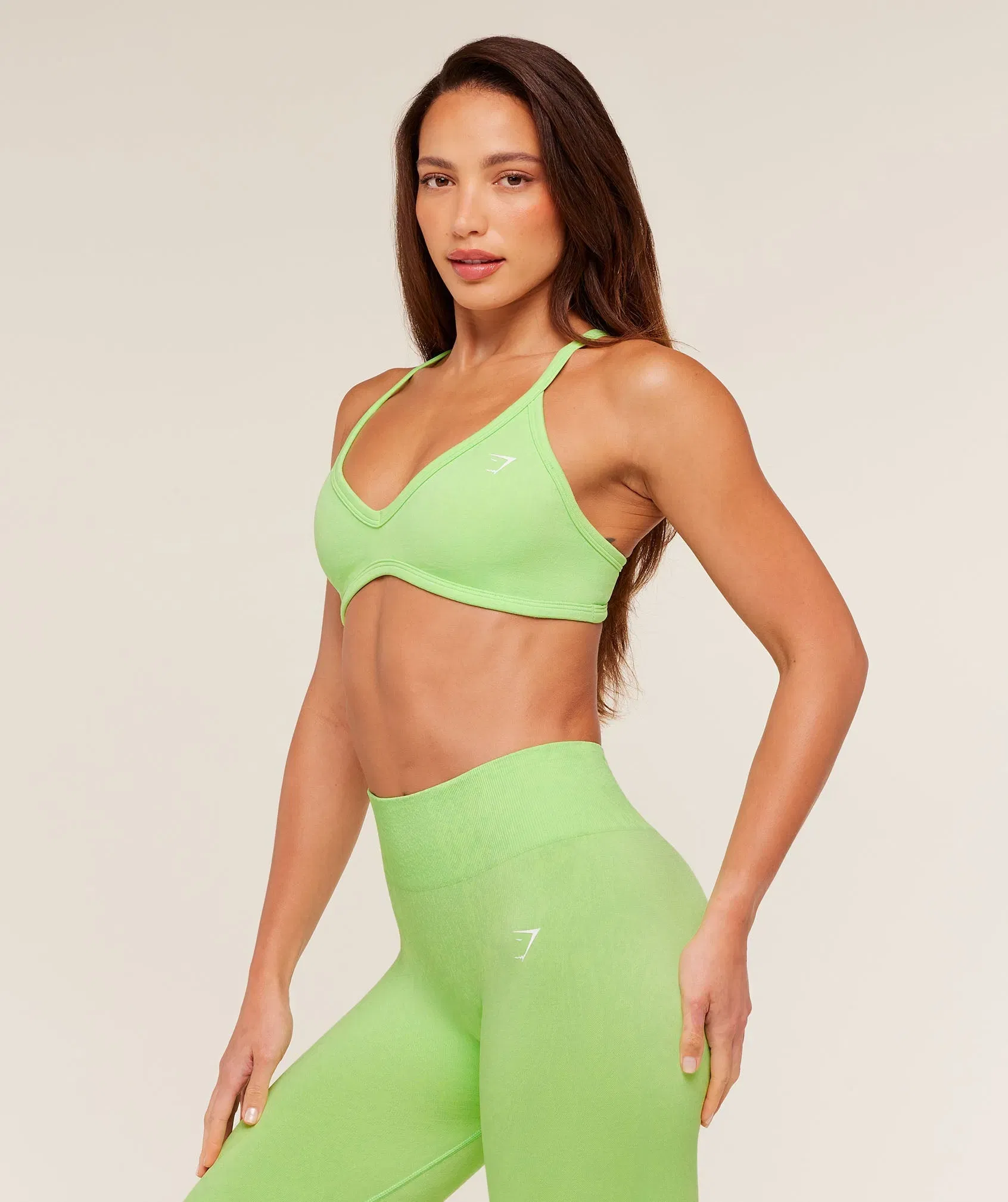 Gymshark Adapt Animal X Whitney Sports Bra - Energy Gelato Green / Sorbet Yellow