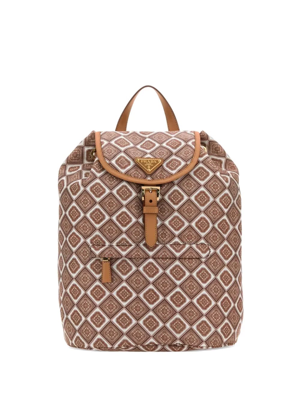 geometric-pattern backpack