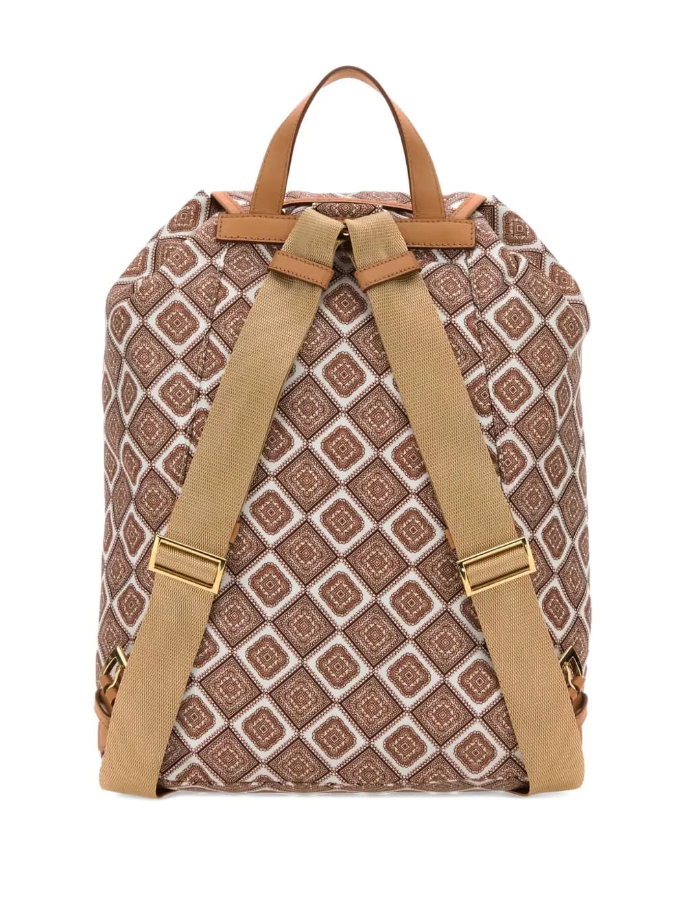 geometric-pattern backpack