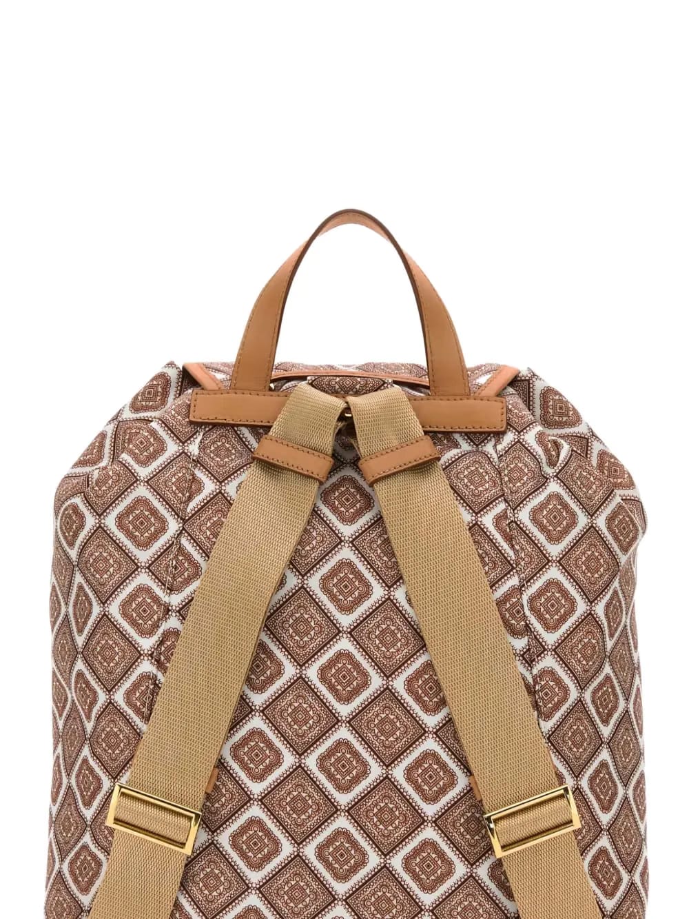 geometric-pattern backpack