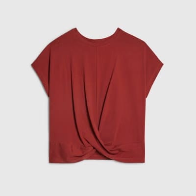 Orange Twist Front T-Shirt