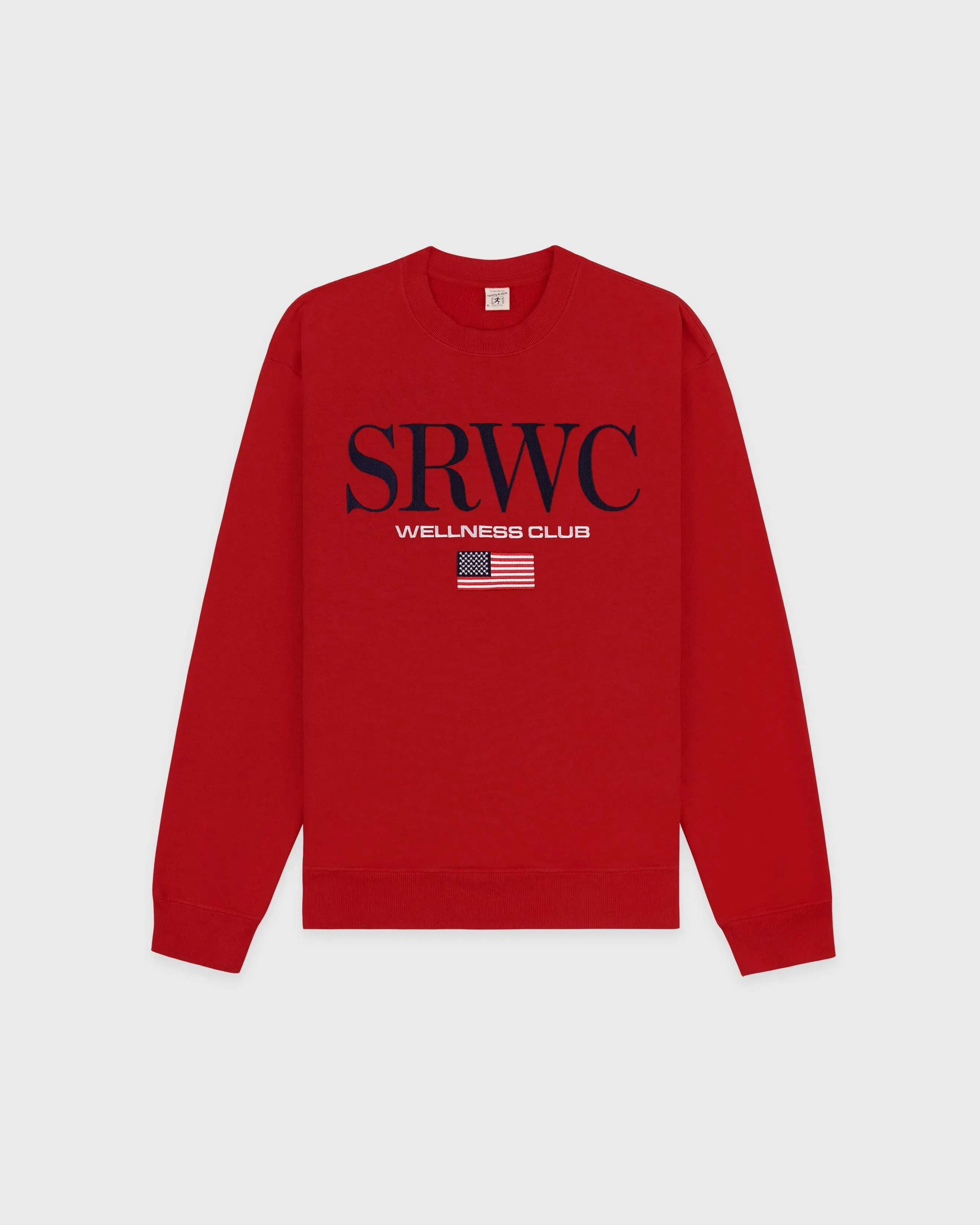 Nautical Embroidered Crewneck - Ruby/Navy