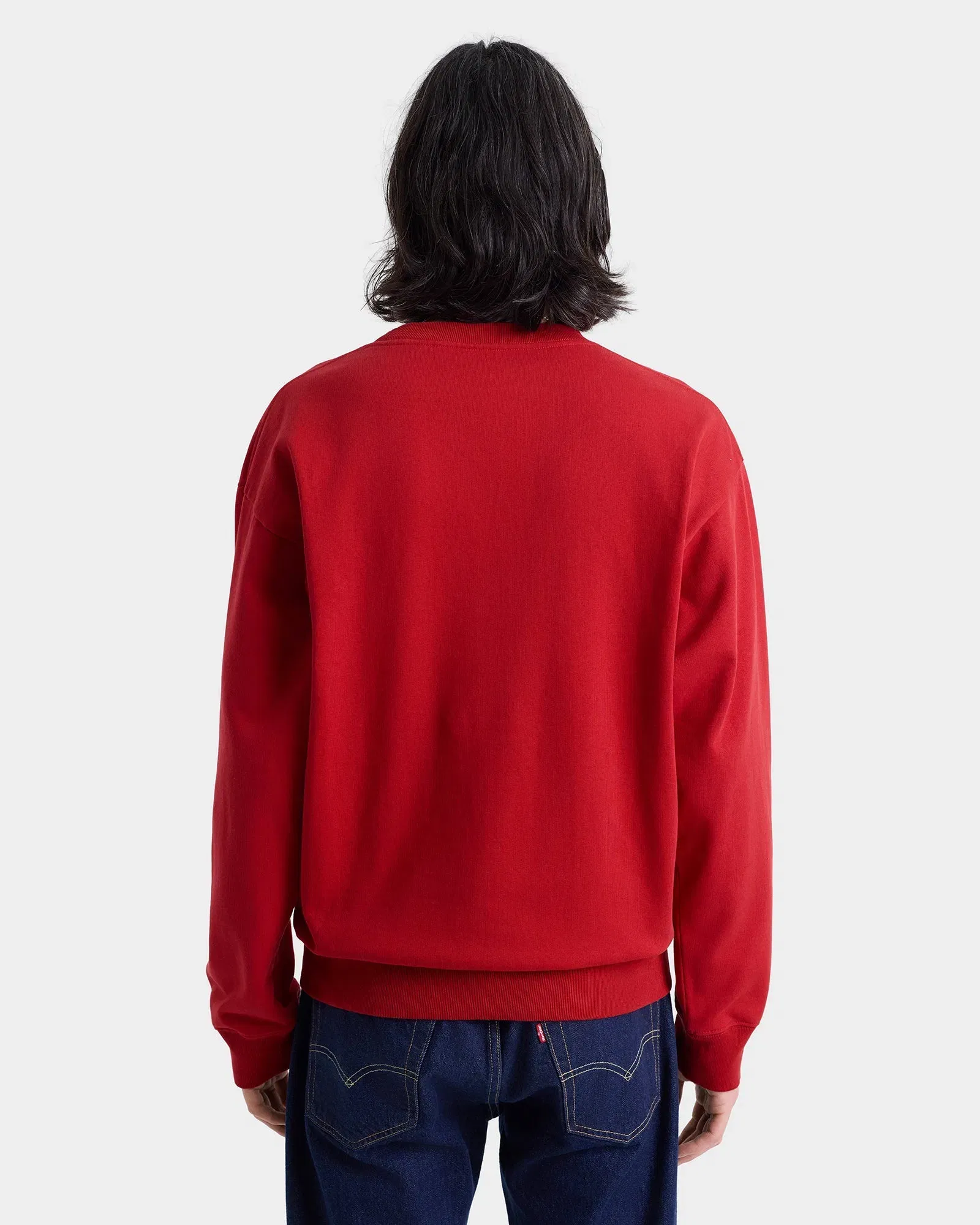 Nautical Embroidered Crewneck - Ruby/Navy