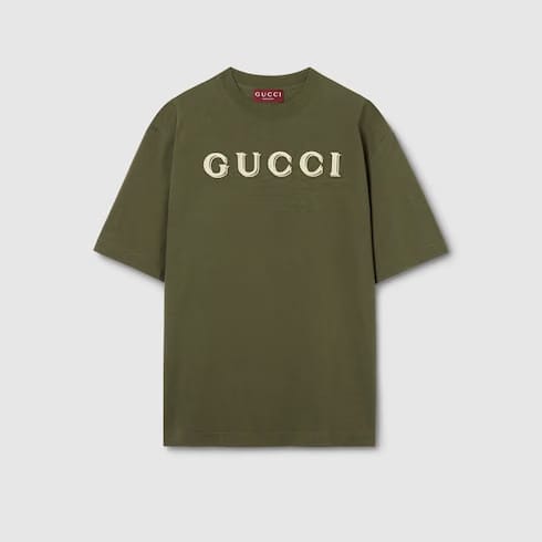 Cotton jersey T-shirt with embroidery