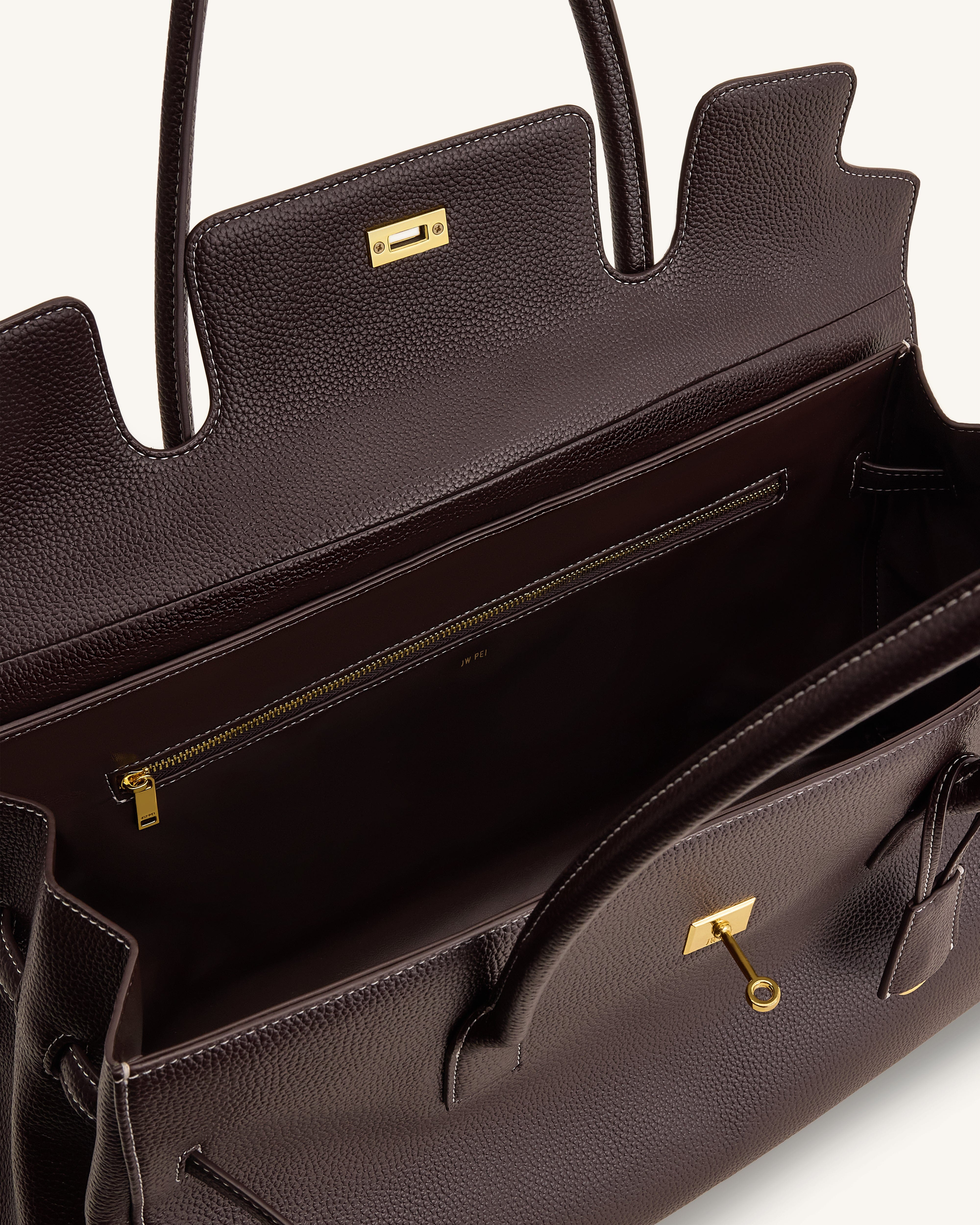 Yara Large Shoulder Bag - Dark Brown