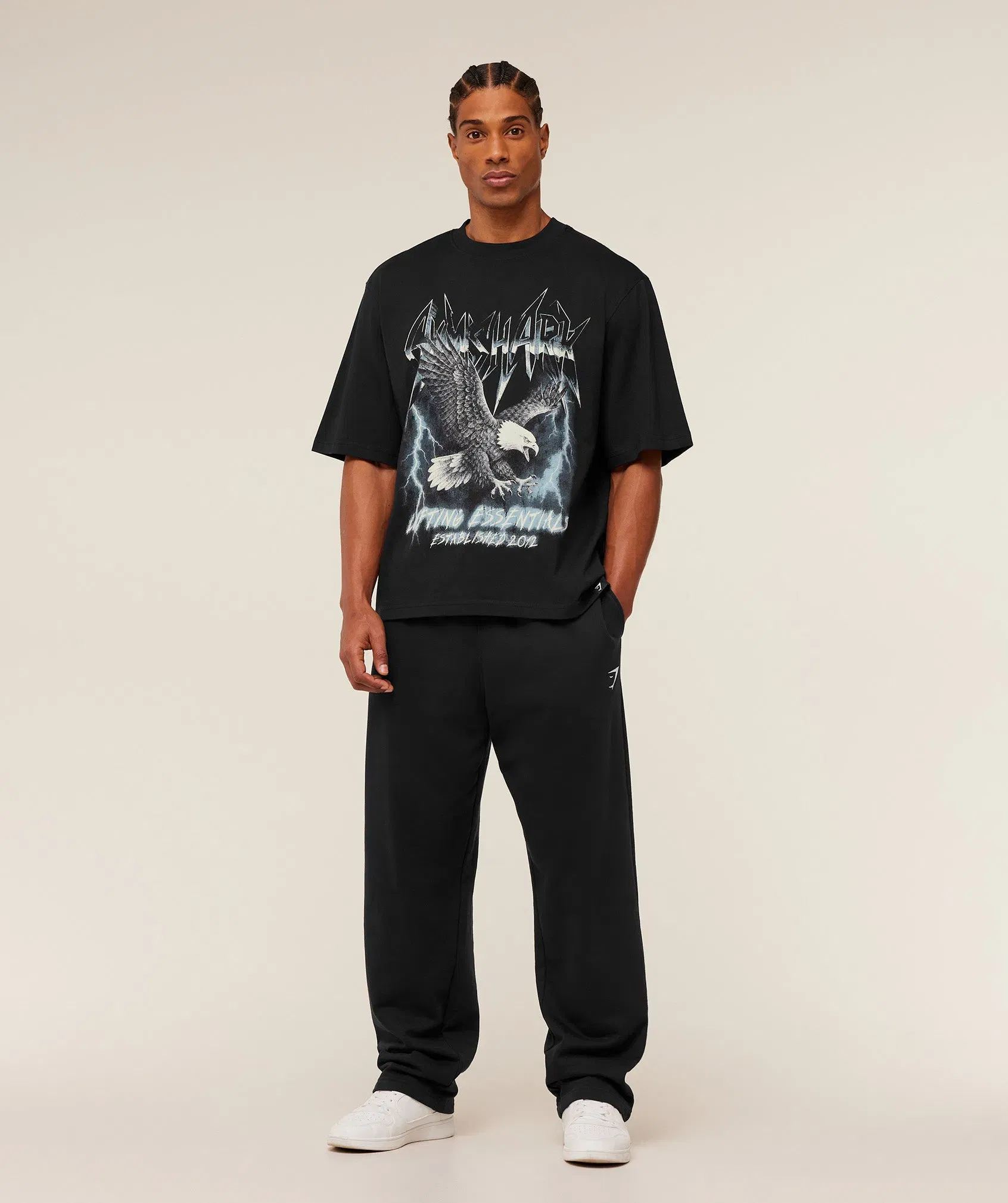 Gymshark Eagle Band Style Graphic T-Shirt - GS Black