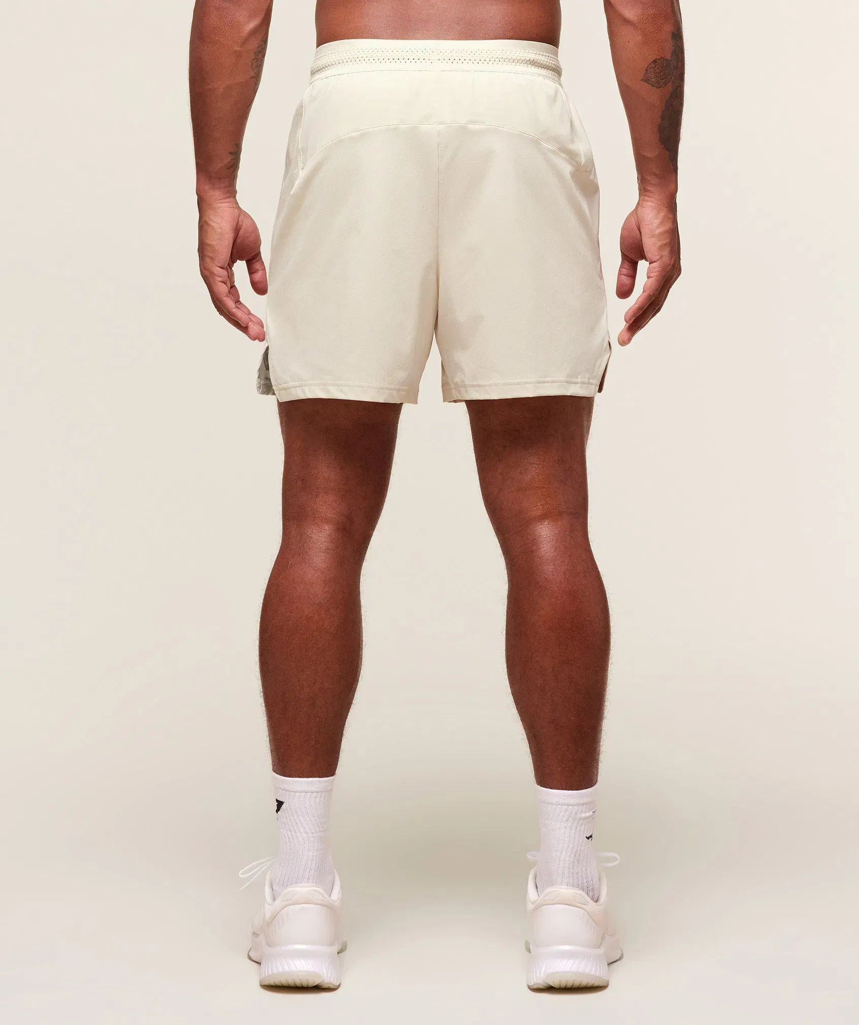 Gymshark Fit Elite 5" Shorts - Oat White