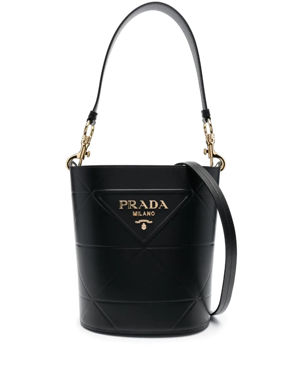 Symbole leather bucket bag