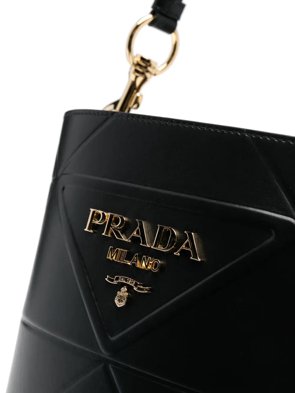 Symbole leather bucket bag