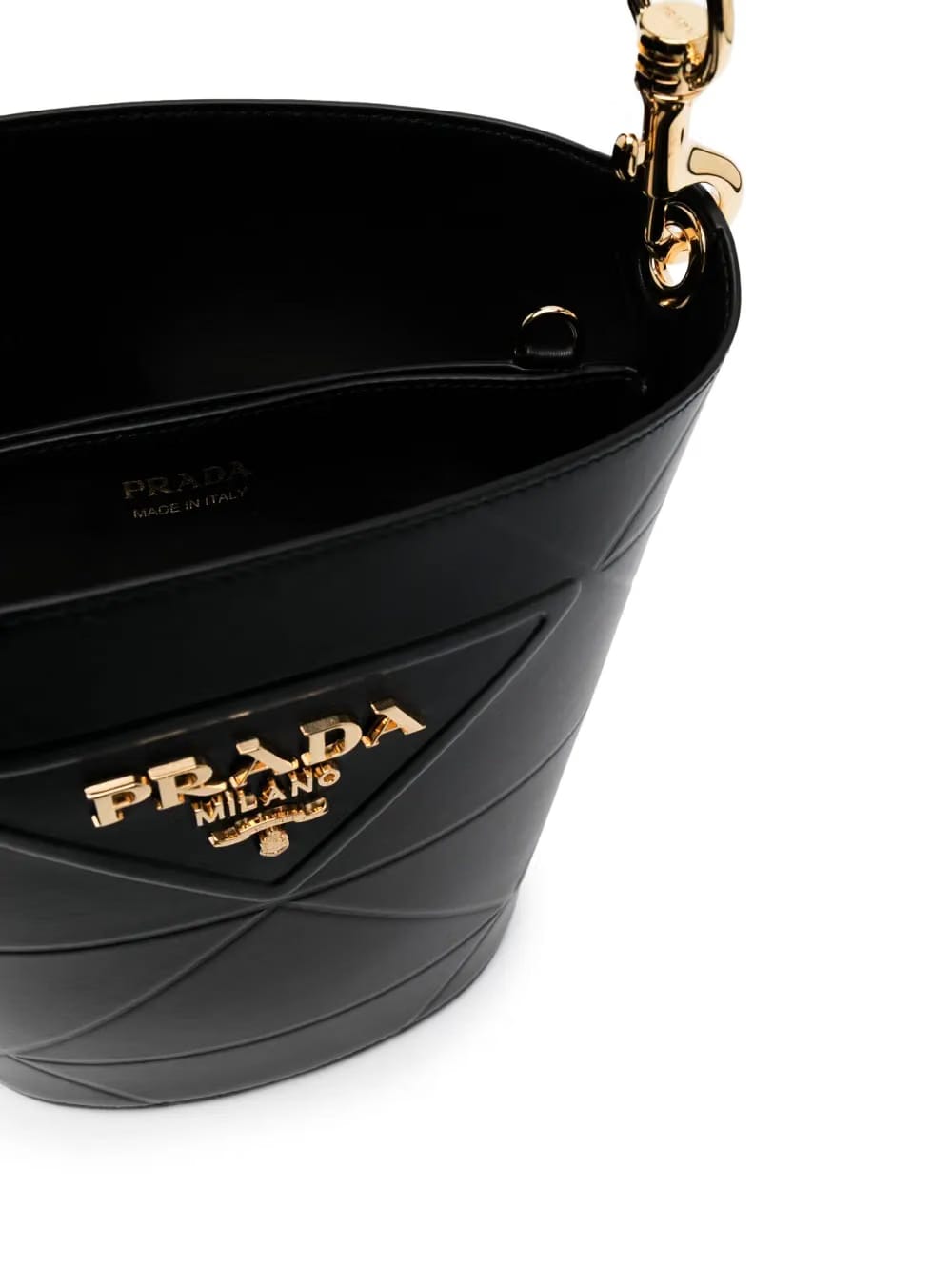 Symbole leather bucket bag
