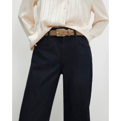 Petite Blue Mid Rise Bootcut Jeans