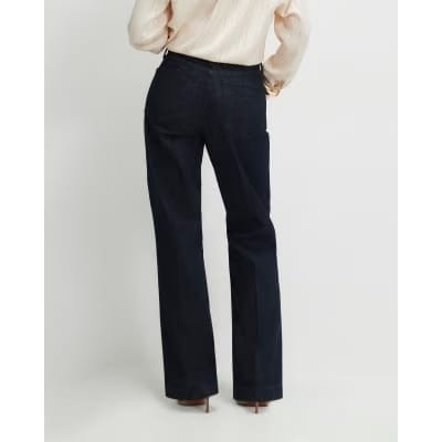 Petite Blue Mid Rise Bootcut Jeans