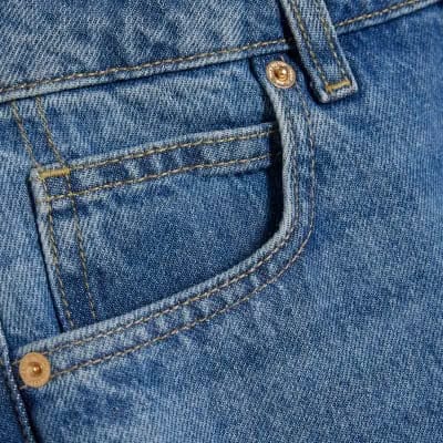 Blue Drawstring Balloon Leg Jeans