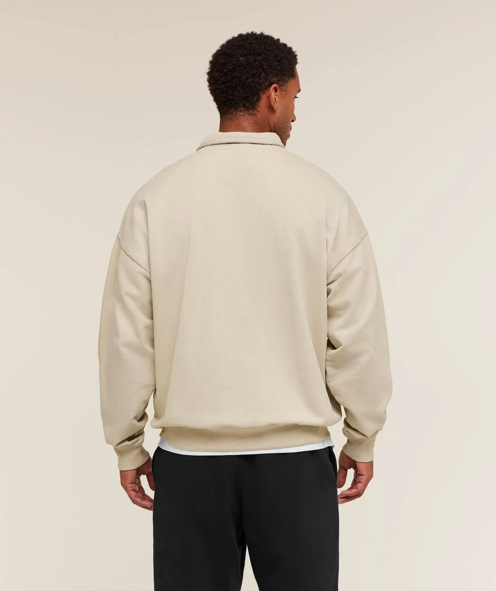 Gymshark Rest Day Sweats 1/4 Zip - Pebble Grey
