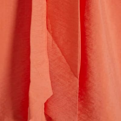 Orange Sleeveless Pussybow Blouse