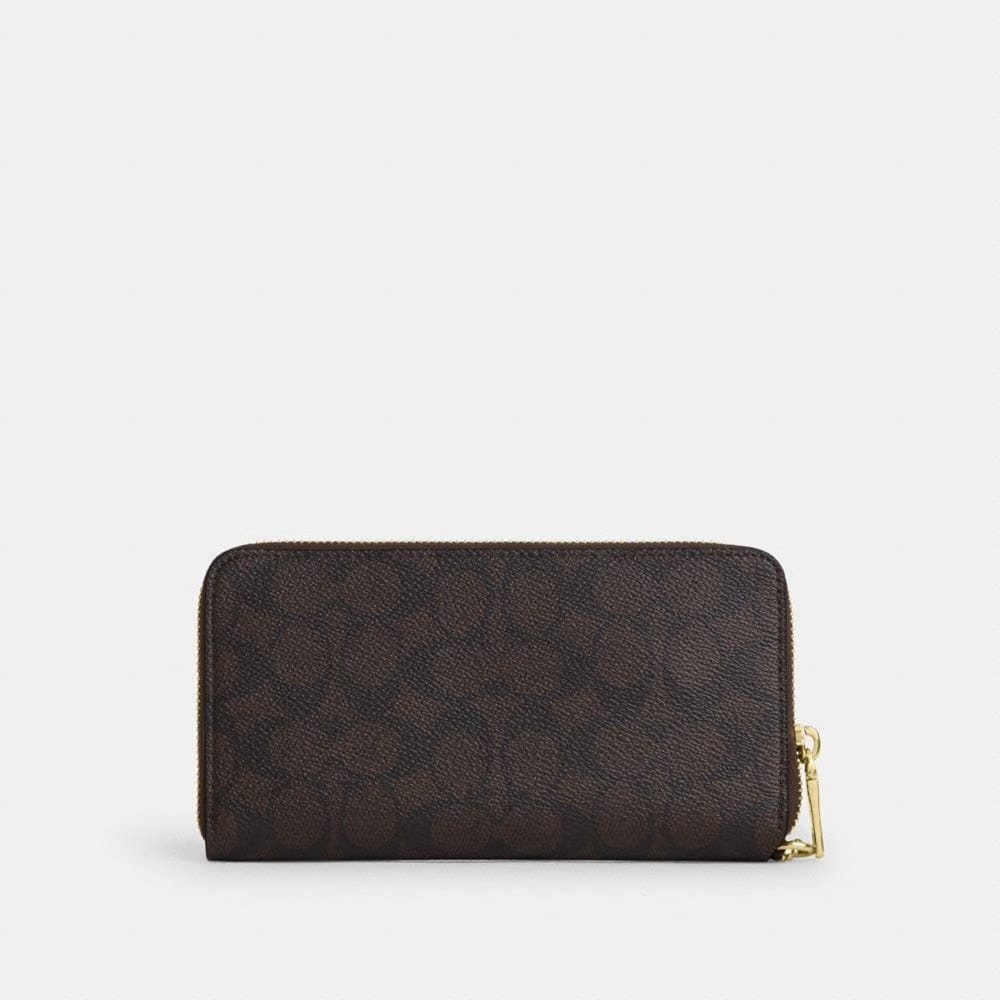 Long Zip Around Wallet With Detachable Card Case In Signature Canvas