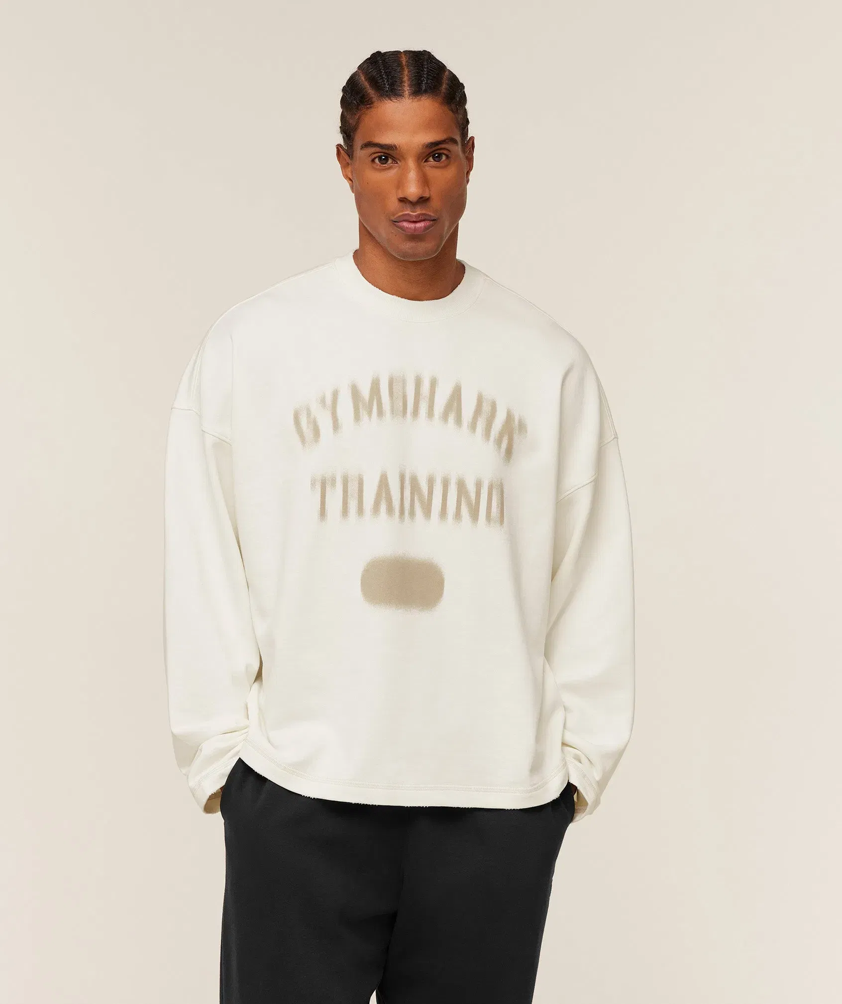 Gymshark Re-Rack Crew Neck Pullover - GS Soft White