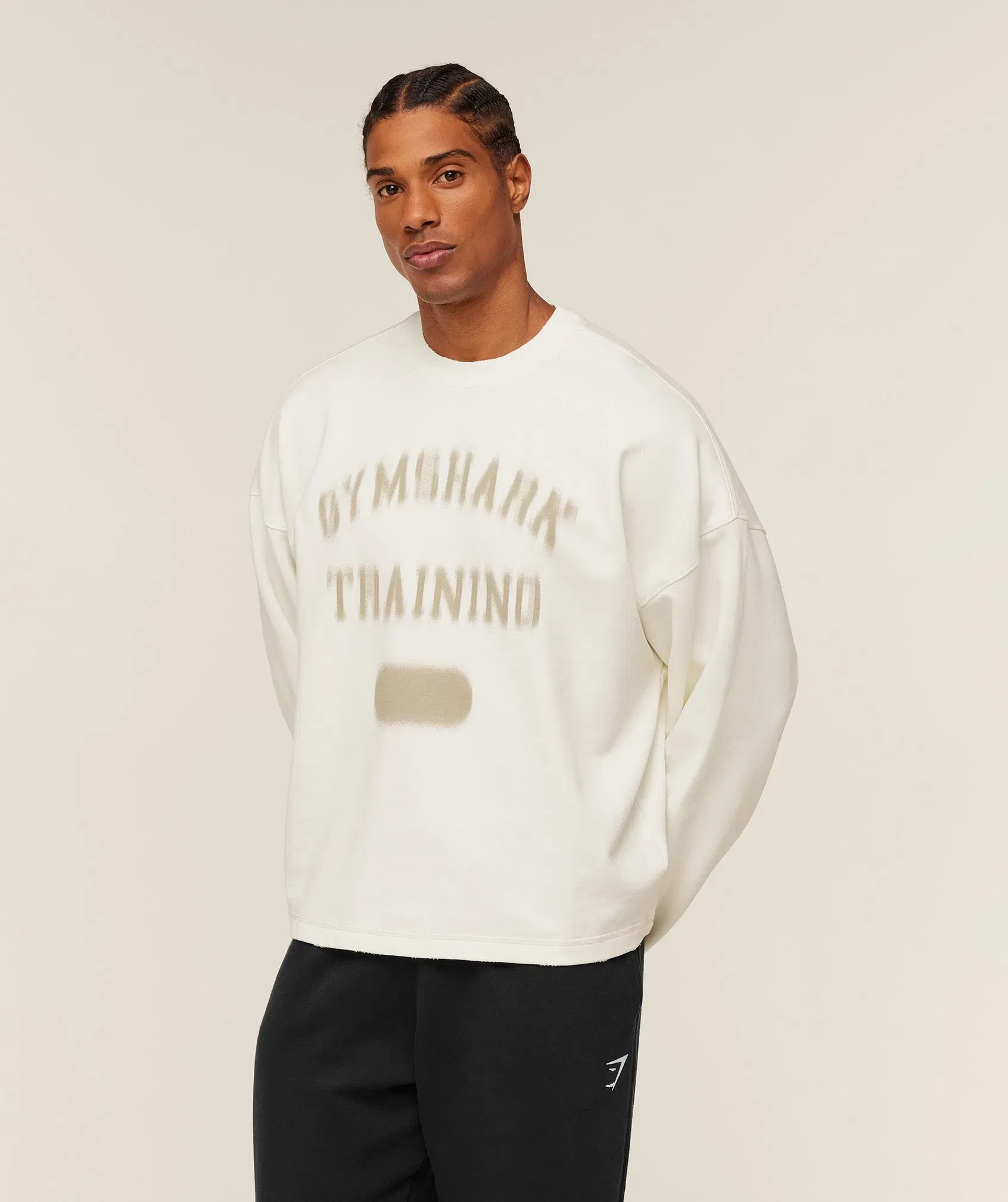 Gymshark Re-Rack Crew Neck Pullover - GS Soft White
