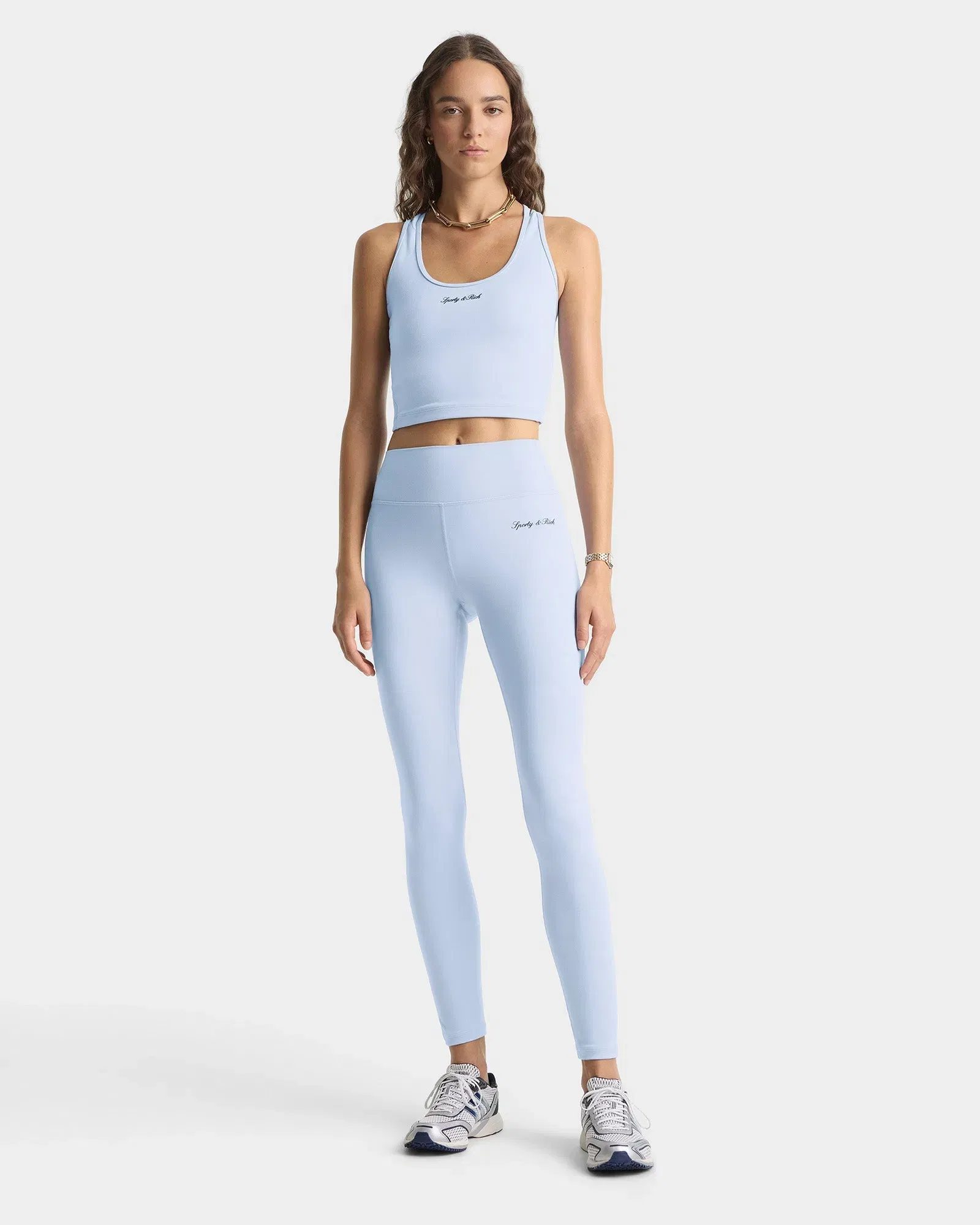 Signature Logo Legging - Faded Blue/Navy