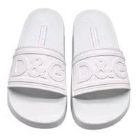 Dolce & Gabbana - Logo-Detailed Rubber Slides - White