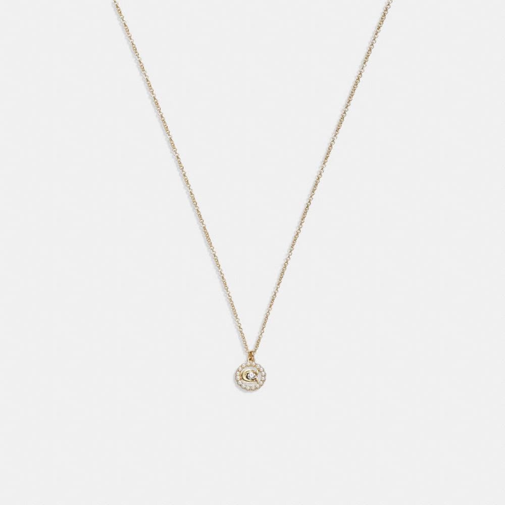 Signature Crystal Pearl Pendant Necklace