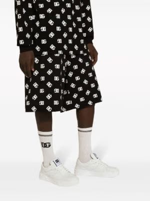 Dolce & Gabbana logo-print cotton track shorts