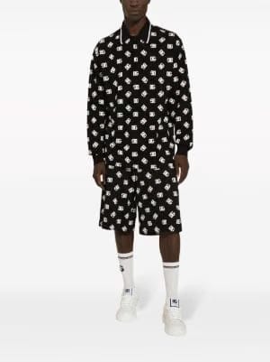 Dolce & Gabbana logo-print cotton track shorts