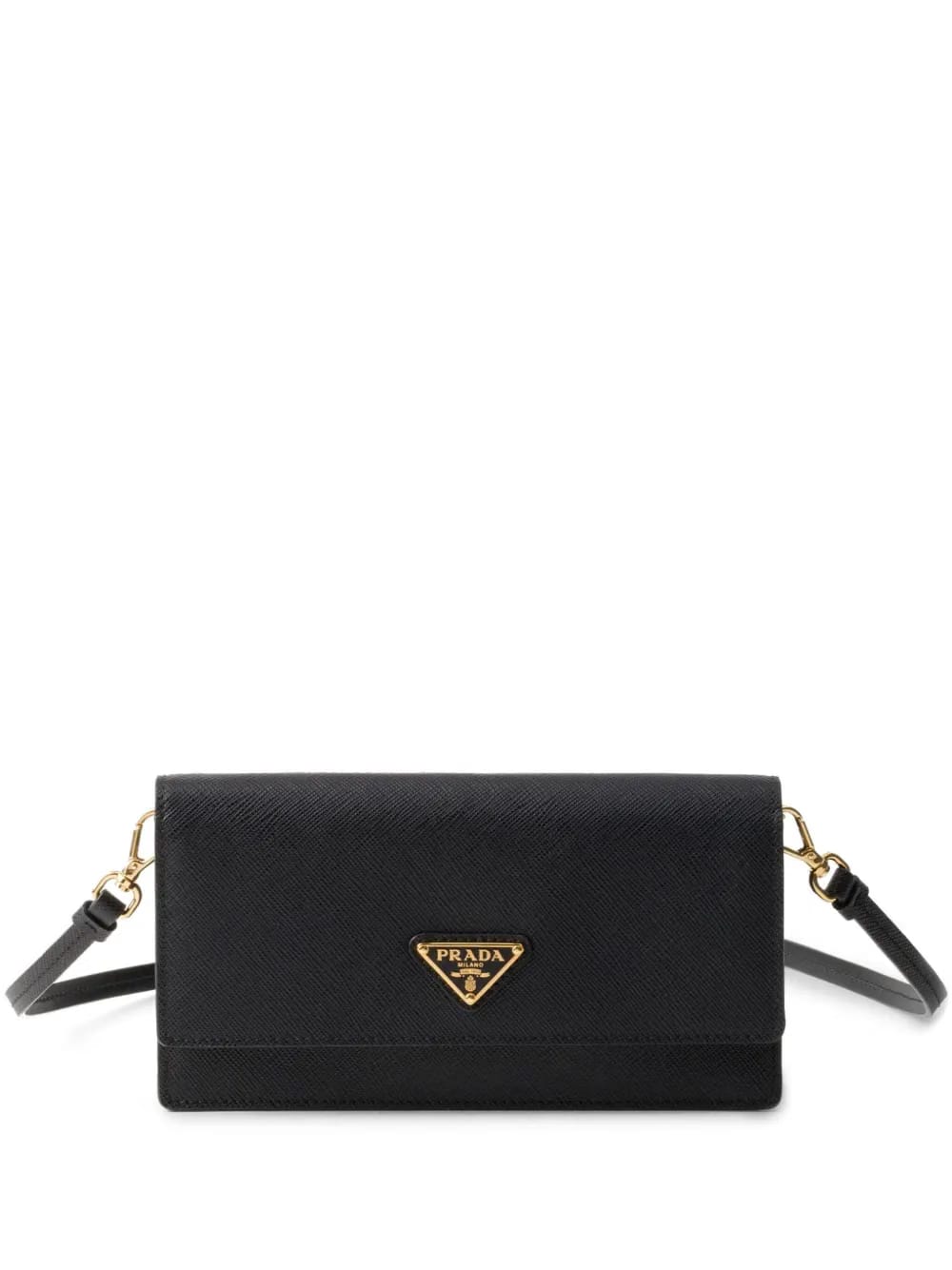 triangle-logo leather mini bag