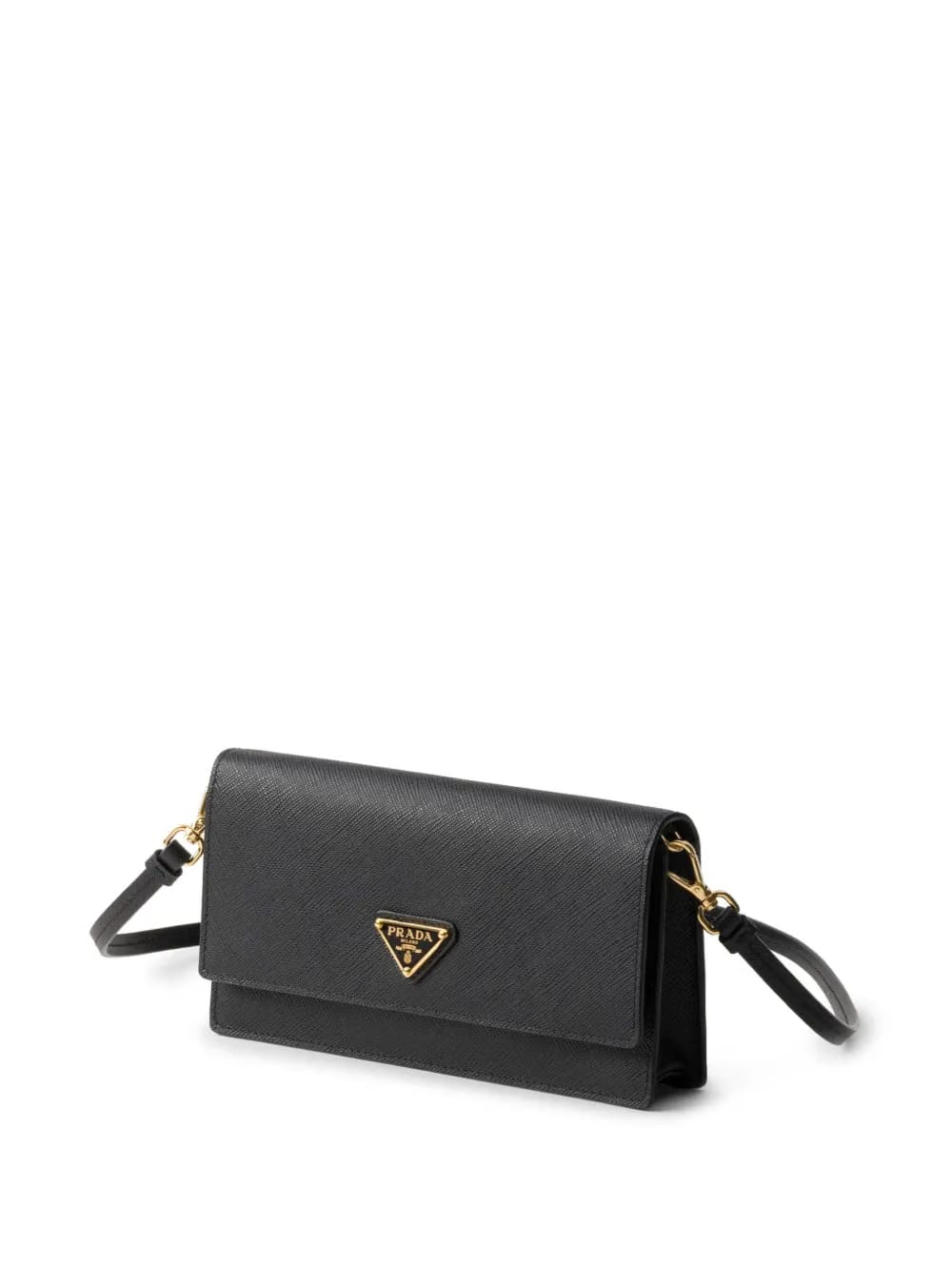 triangle-logo leather mini bag