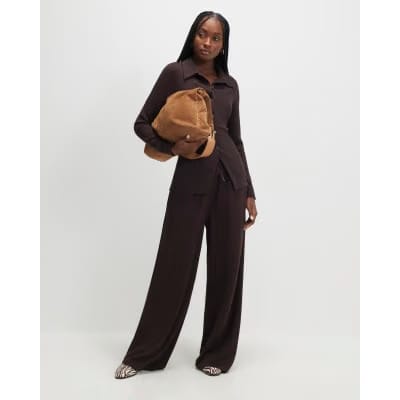 Brown Long Sleeve Premium Button Up Shirt