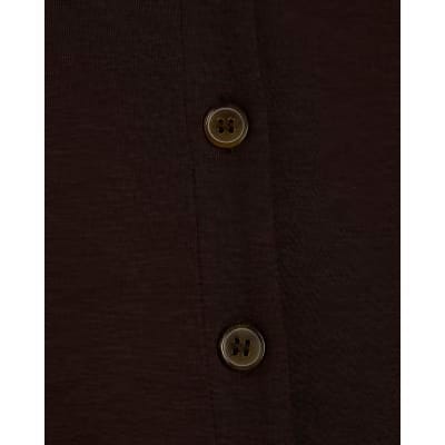 Brown Long Sleeve Premium Button Up Shirt