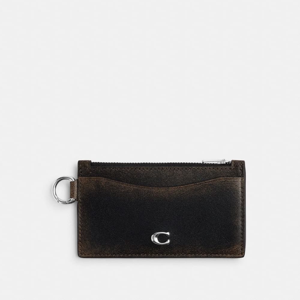 Zip Card Case In Loved Leather