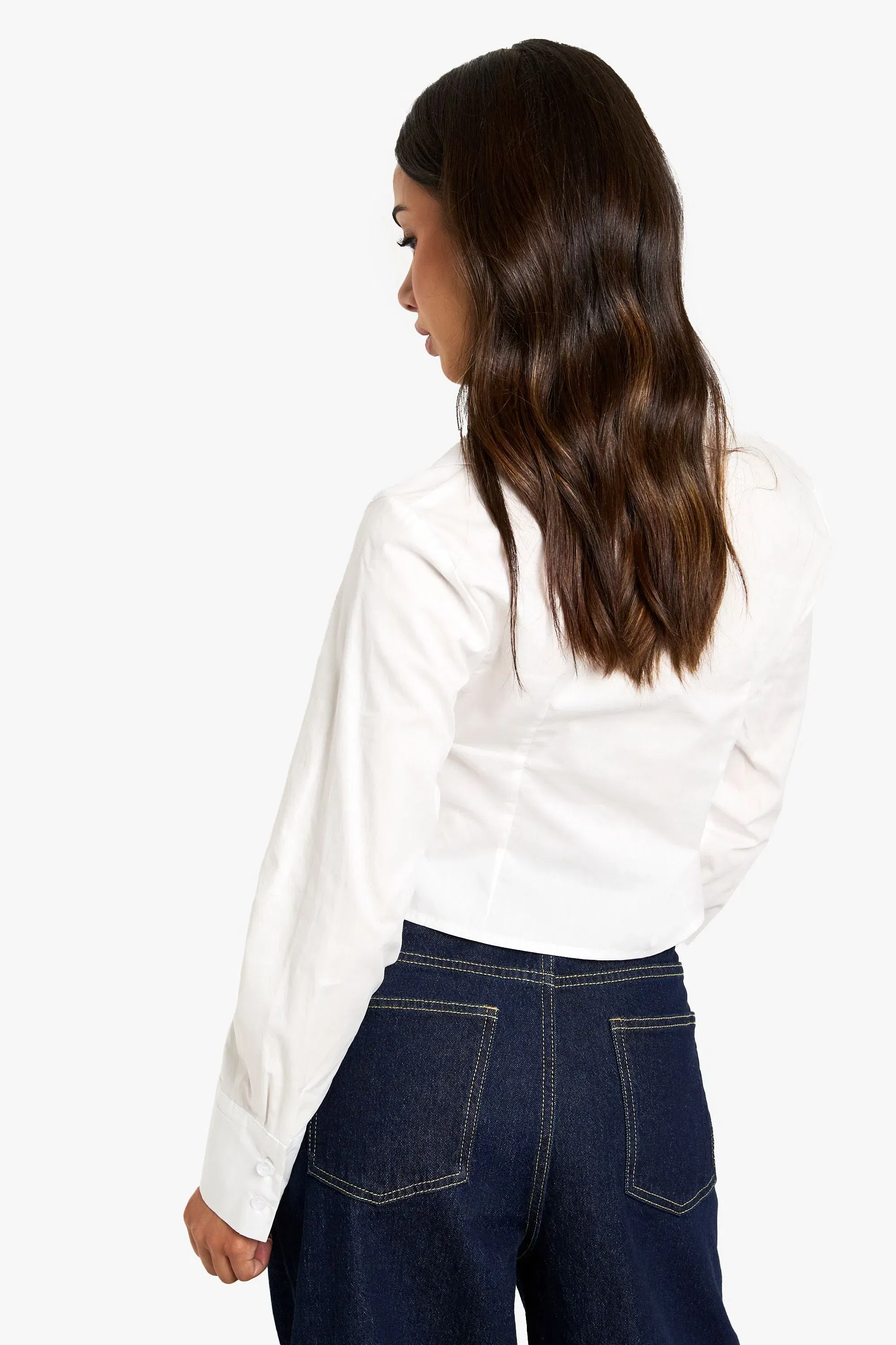 Petite Fitted Zip Front Shirt