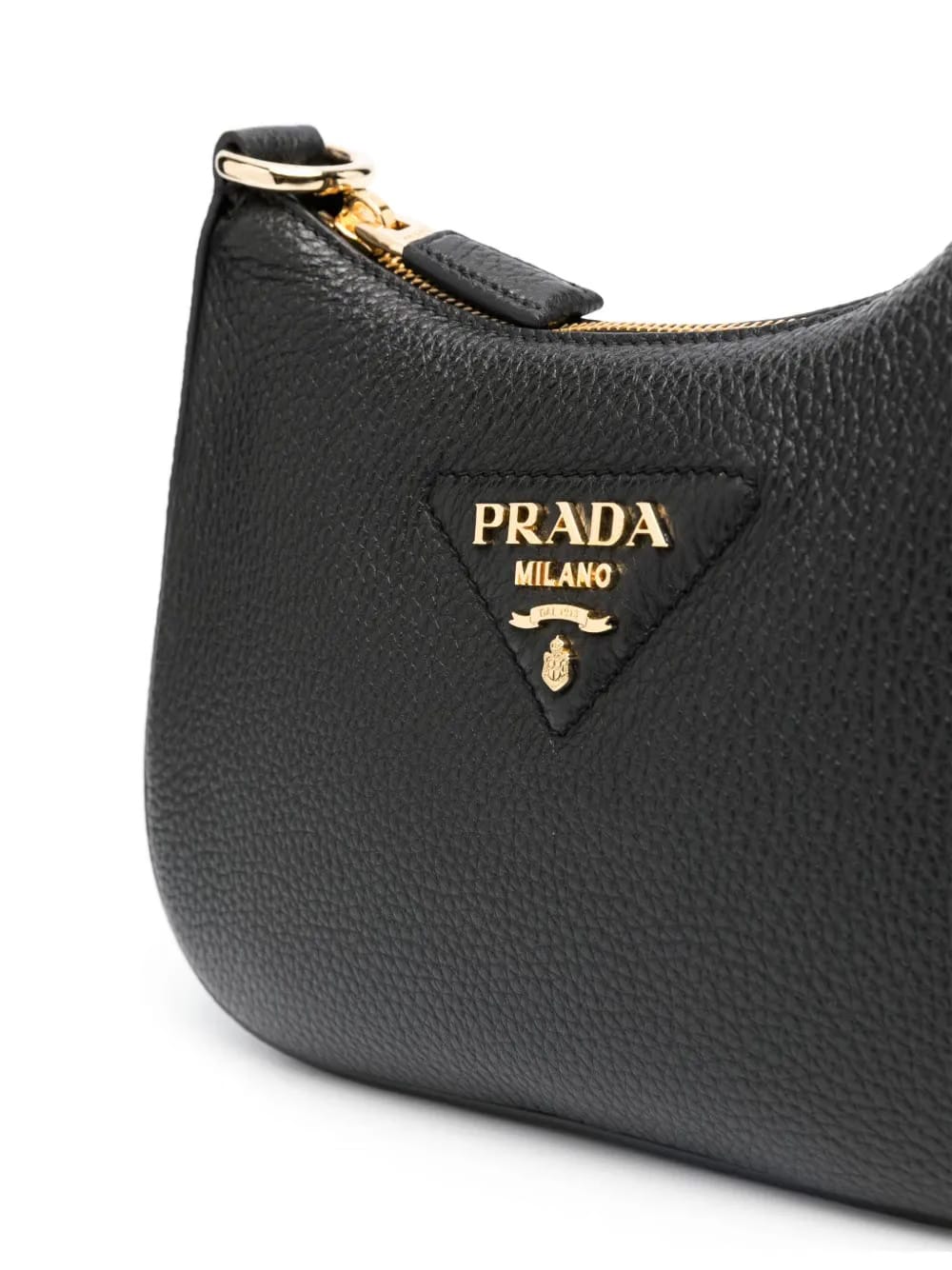 enamel-triangle logo shoulder bag
