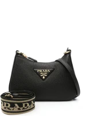 enamel-triangle logo shoulder bag