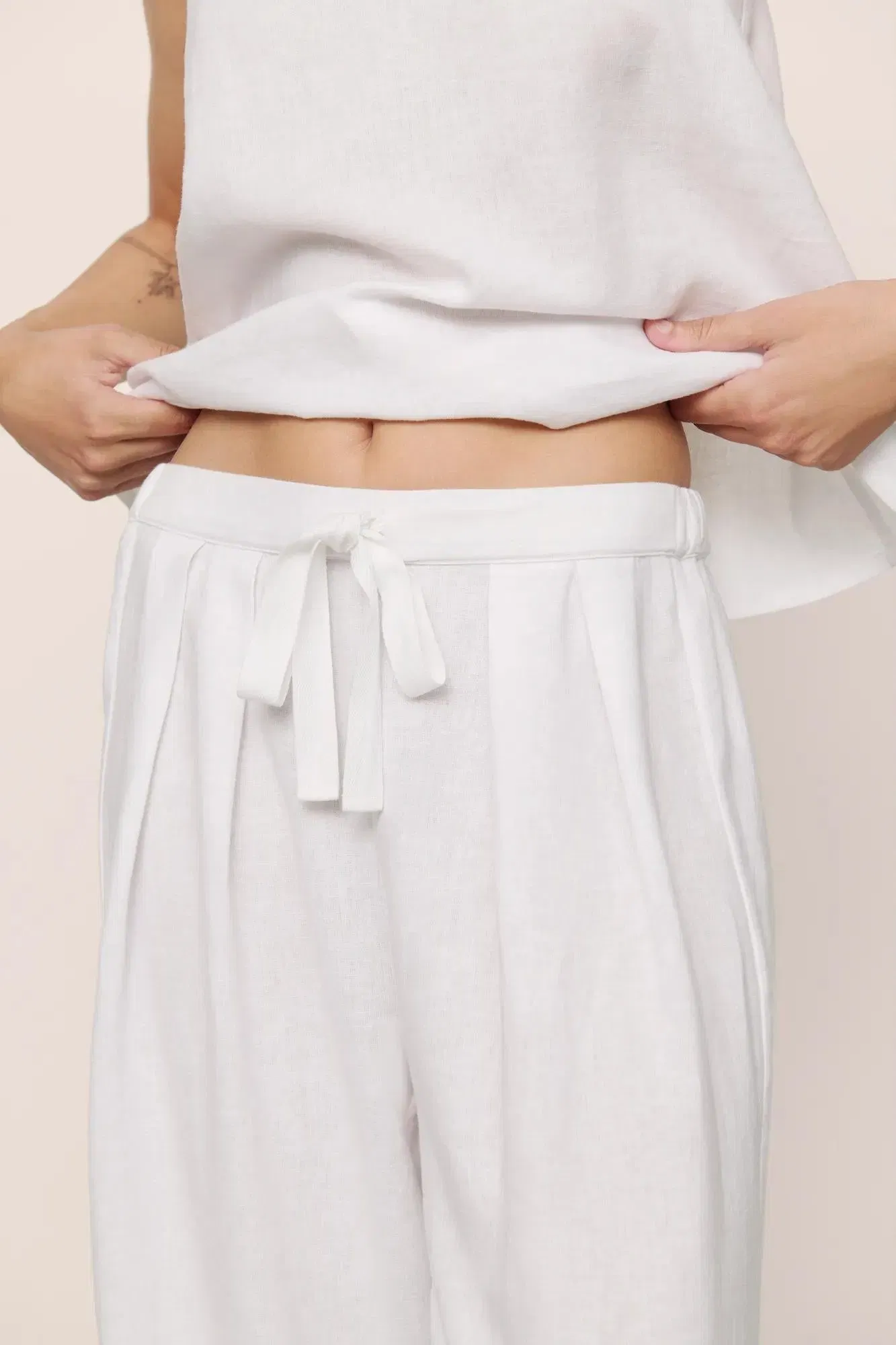 Linen Blend Relaxed Pant
