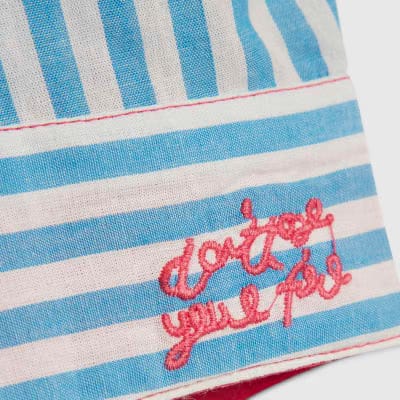 Blue Year Zero Stripe Smiley Face Shirt