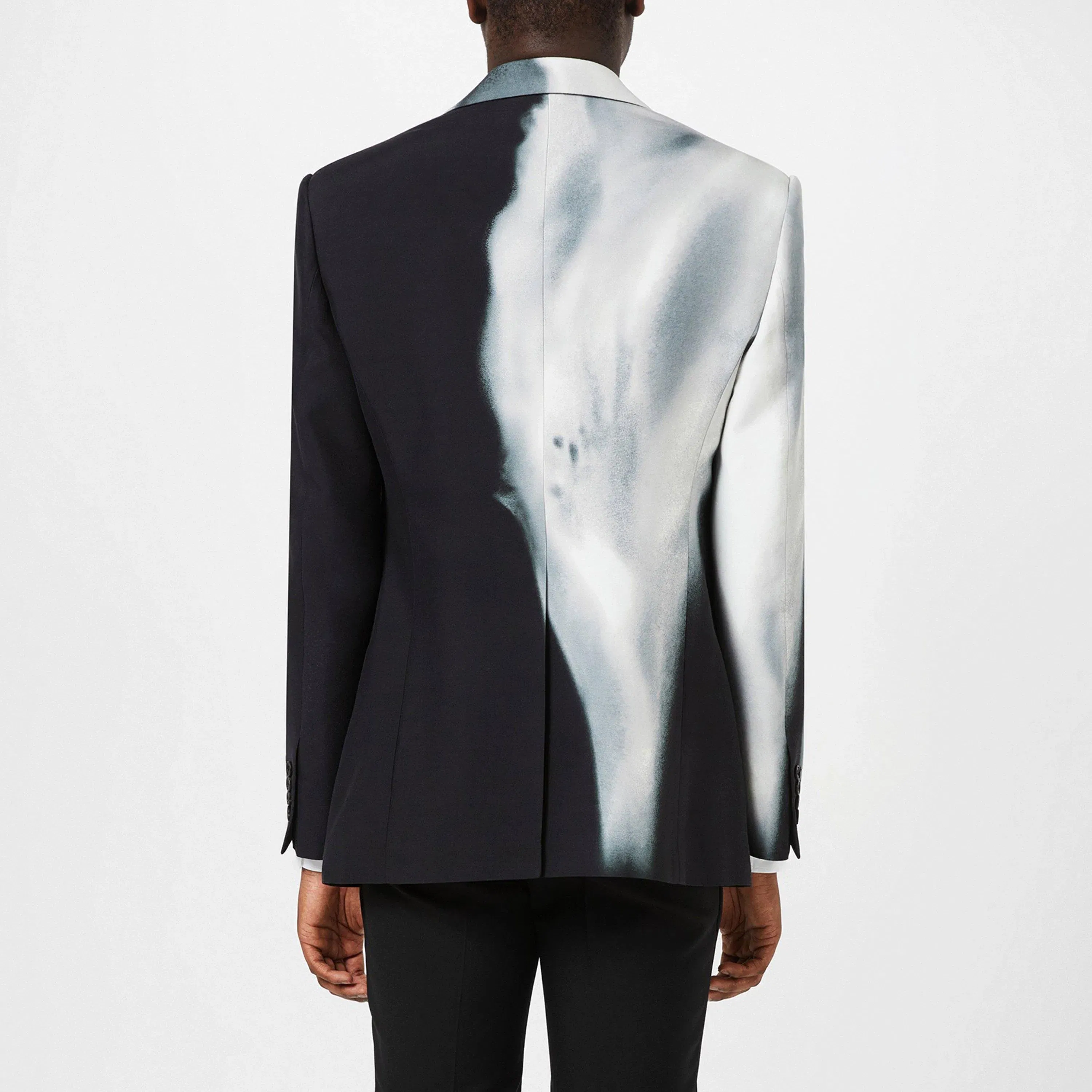 Luminous Flower Single Breasted Viscose Long Sleeve Blazer