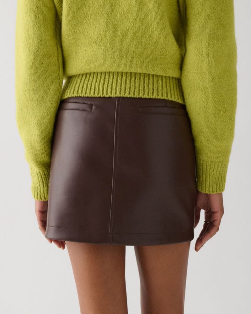 Faux Nappa Mini Skirt