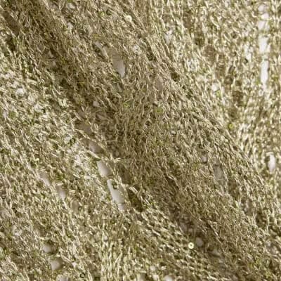 Khaki Metallic Knit Tunic Beach Dress