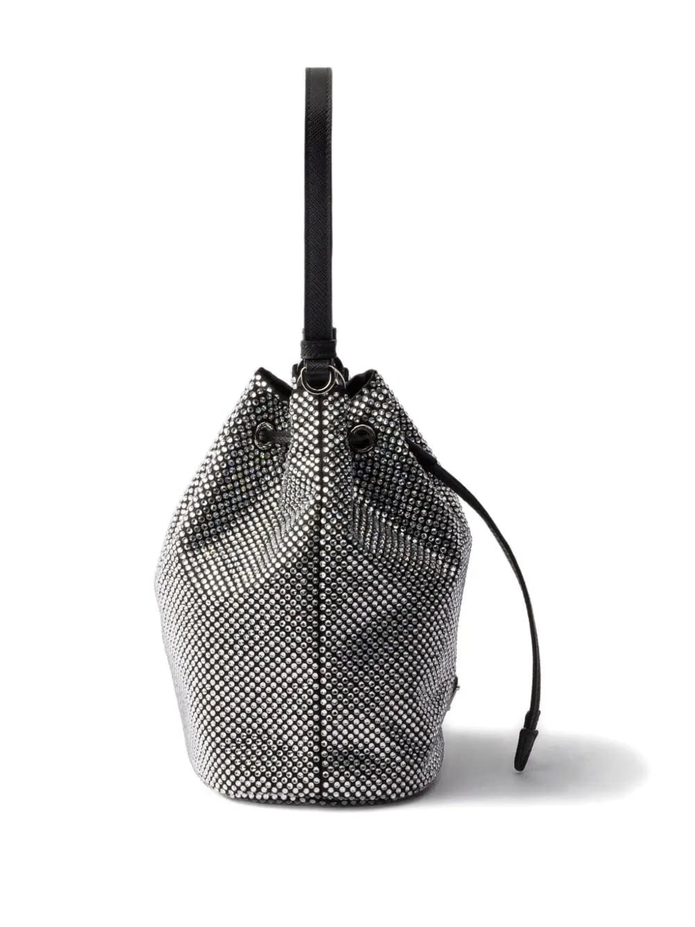 crystal-embellished bucket bag