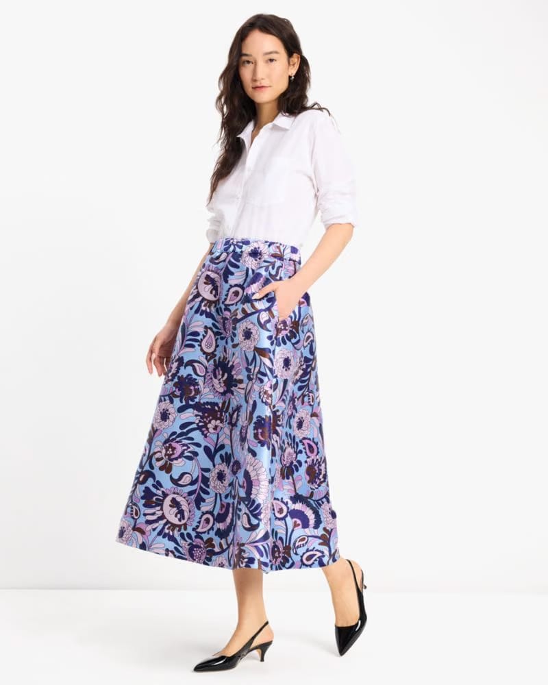 Autumn Paisley Midi Skirt