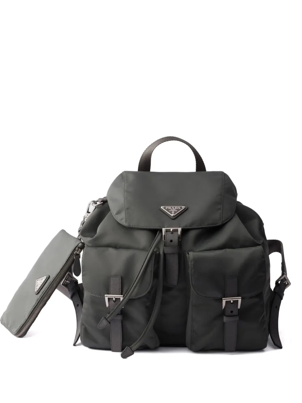 flap-closure front-pockets backpack