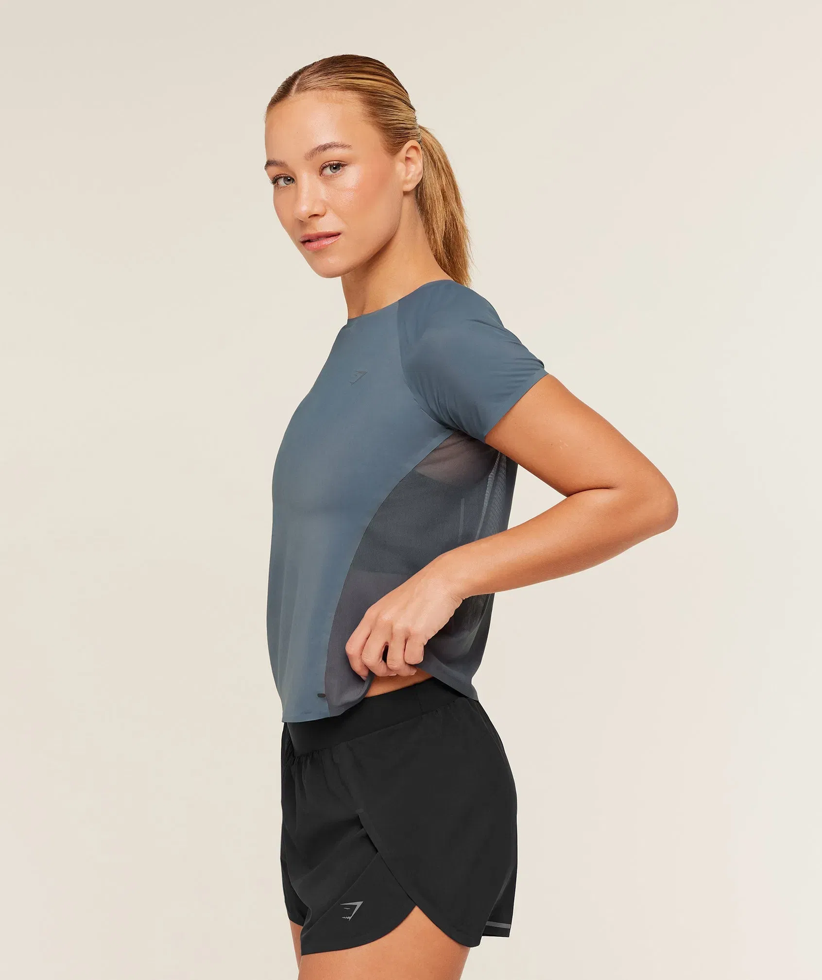 Gymshark Running Elite T-Shirt - Titanium Blue