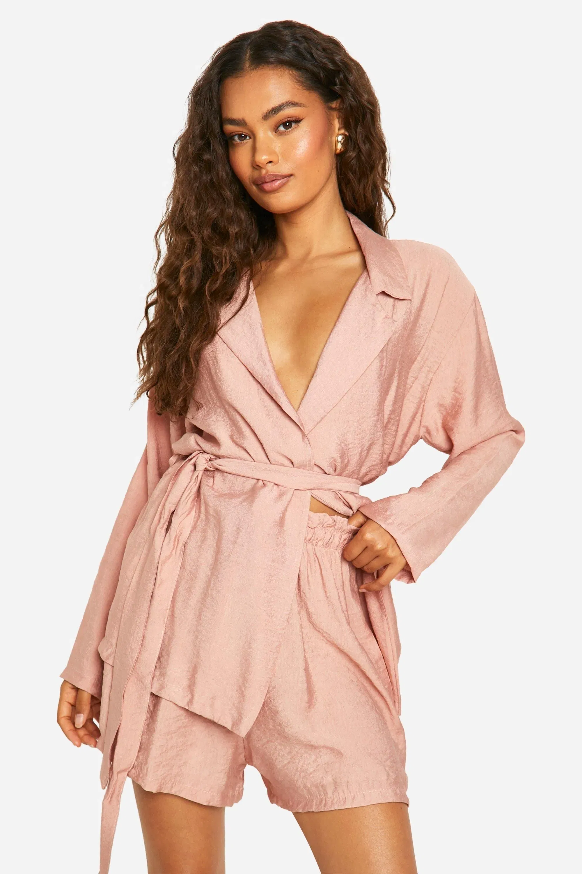 Linen Look Relaxed Fit Shorts