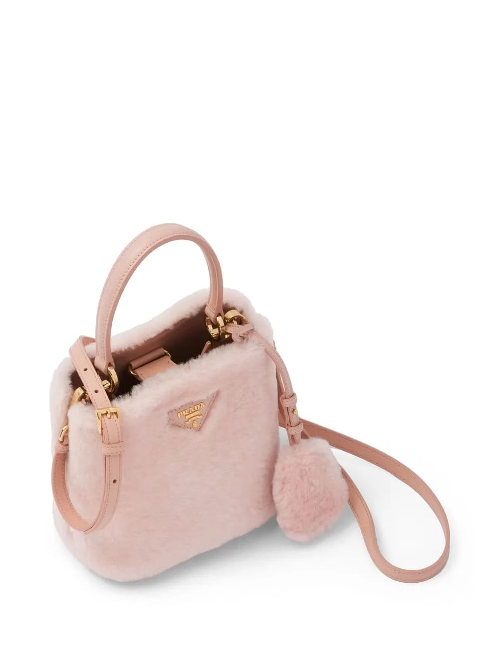 mini Panier shearling tote bag