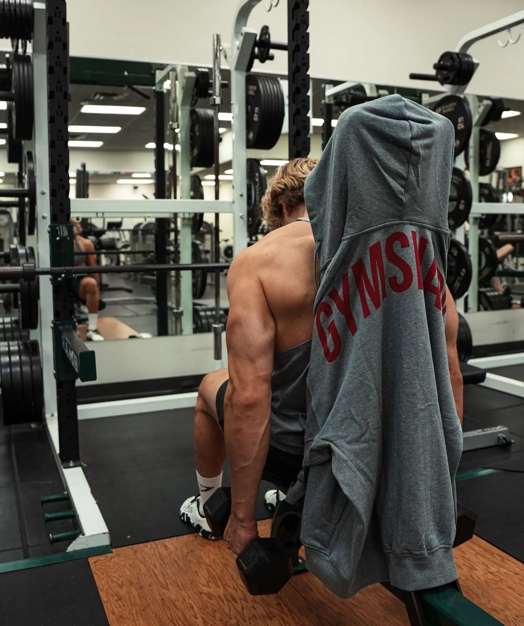Gymshark Power Zip Up Hoodie - Charcoal Core Marl