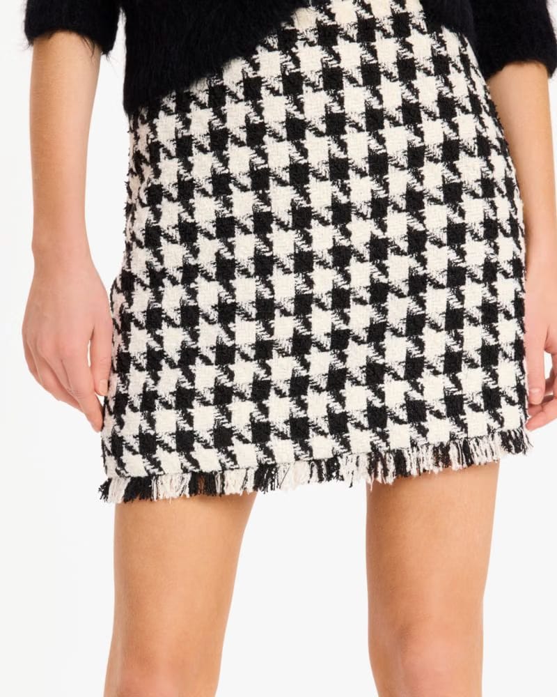 Houndstooth A-line Skirt