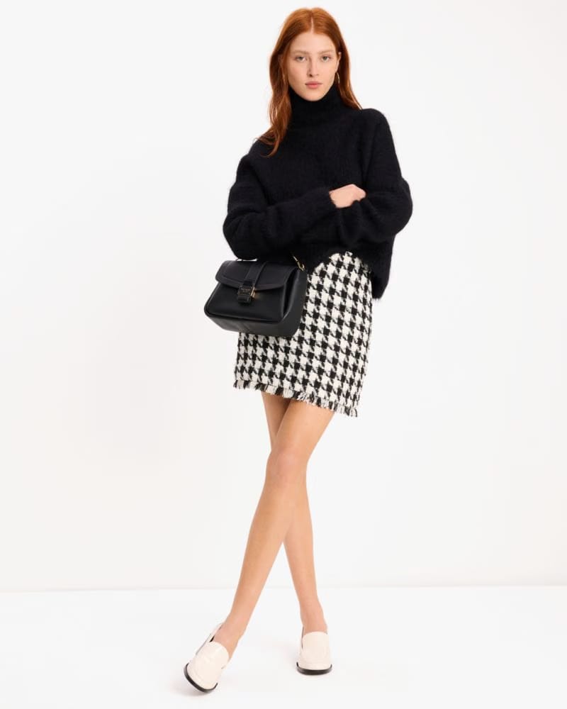 Houndstooth A-line Skirt