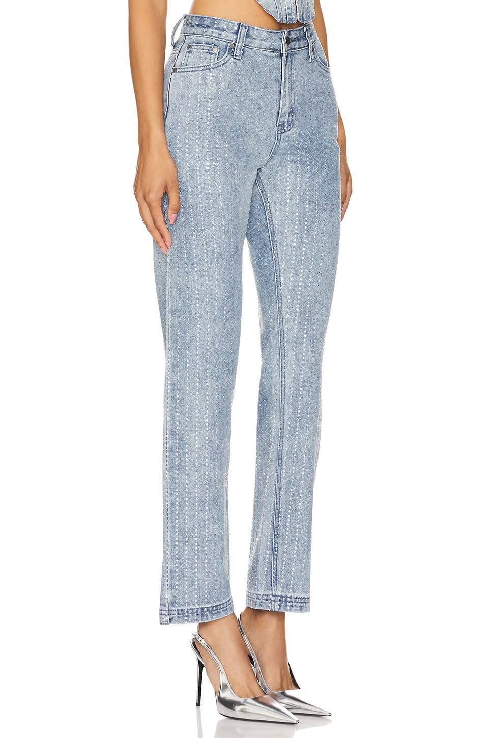 superdown Ileen Crystal Jean in Light Wash
